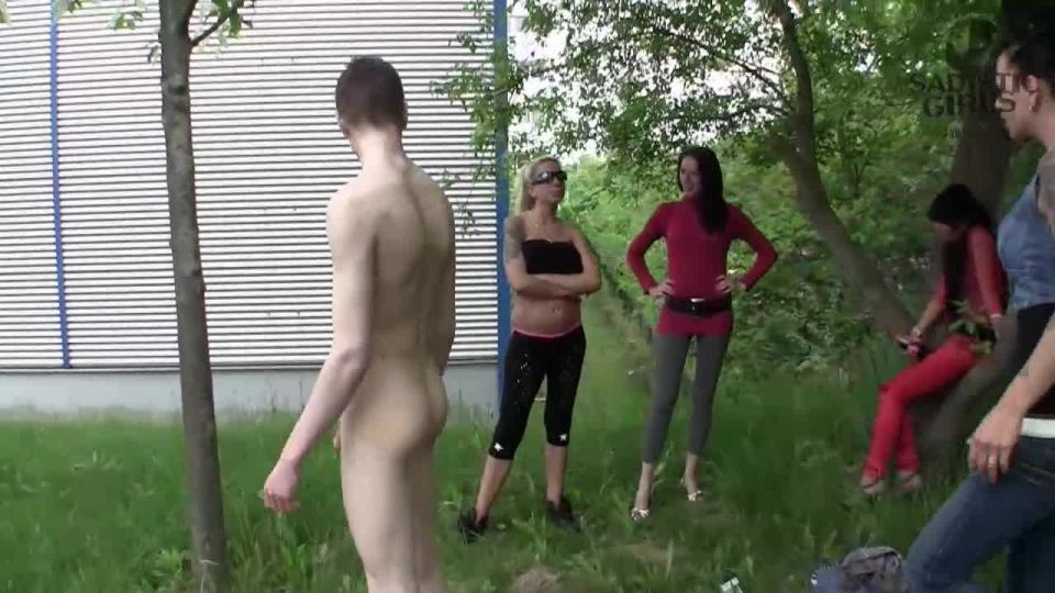 Sadistic Girls – Chantal, Miss Jane, Sweetbaby, Medina – Ballbusting For The New Money Slave
