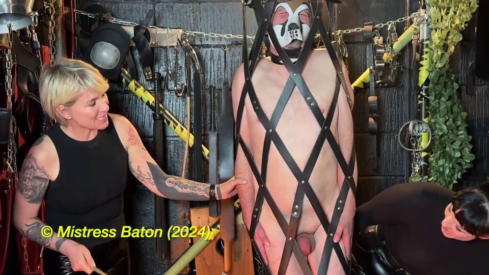 Strafkamer – Mistress Baton – Double Domme Cock Caning And Ballbusting galery screen 2