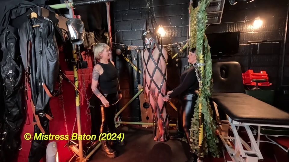 Strafkamer – Mistress Baton – Double Domme Cock Caning And Ballbusting galery screen 1