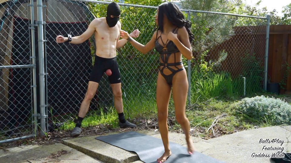 Balls4play – Goddess Wilde – Chained Backyard Slave