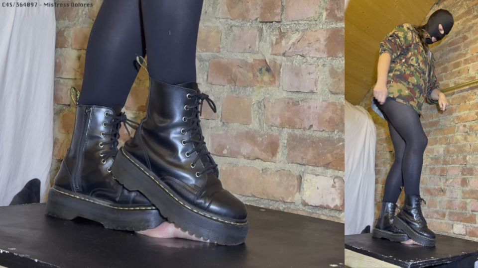 Mistress Dolores Trampling And Cbt – Sgt. Dolores Boot Camp – Hard Trampling Bootjob In Platform Dr. Martens