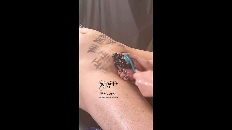 Mistress Ann – Cum In Chastity After Extreme Glans Polish