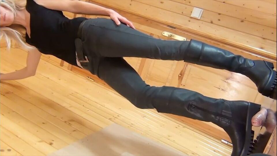 Aballs And Cock Crushing Sexbomb – Cbtrample – Deep Footprints In Cock And Balls From Mistress Alinas Rough Boots – Cockbox Trampling Bootjob