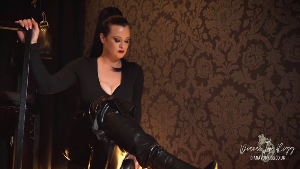 Diana Von Rigg – Leather Boot Domination – Stiletto Trampling And Nylon Fetish