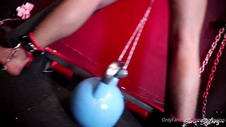 Sin Sisters – Brutal Spanking With Heavy Weight Attached To Balls – Mistress Karino – Femdom