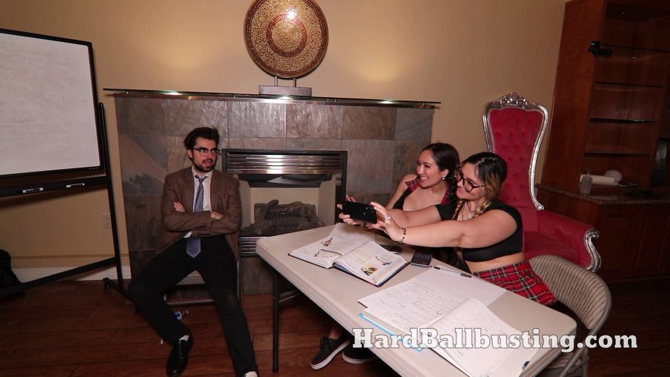 Hard Ballbusting – Mean Bratty Girls In Detention Making Fun Of Teacher galery screen 3