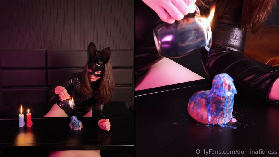 Domina Fitness – Little Cock Candle – Heating Things Up Before Punching The Cum Out Of His Balls