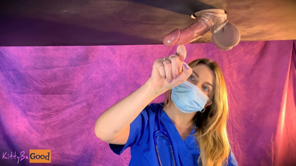 Kittybegood – Hot Blonde Nurse Drains Big Cock And Balls In Milking Table