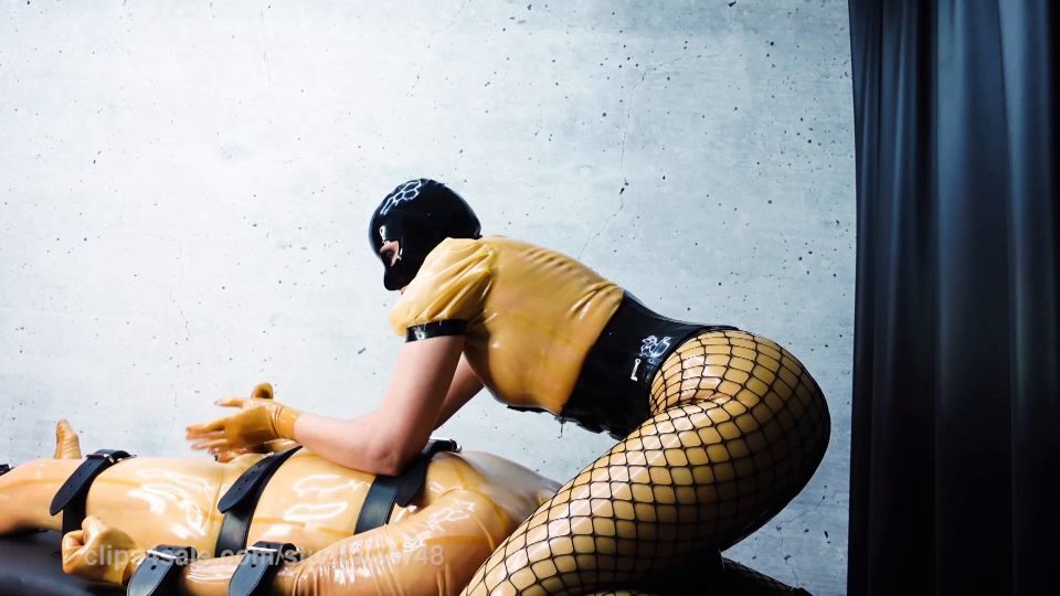 My Slave Femdom Videos – Mistress Eva – Gagged Rubber Cock Toy Under My Ass
